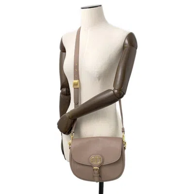Pre-owned Dior Christian  Grayish Leather Shoulder Bag ()