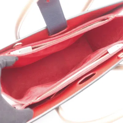 Pre-owned Christian Louboutin Beige Green Navy Patent Leather Leather Tote Bag ()