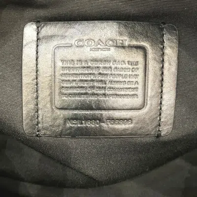 Pre-owned Coach Black Gray Pvc Leather Backpack () In Multi