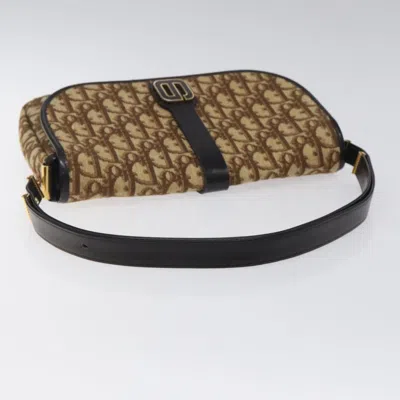 Pre-owned Dior 30 Montaigne Beige Canvas Shoulder Bag () In Sand