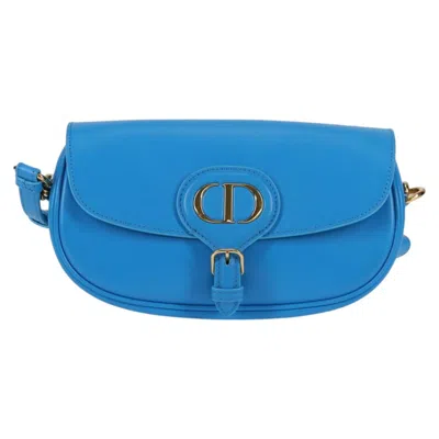 Pre-owned Dior Bobby Medium Blue Leather Shoulder Bag ()