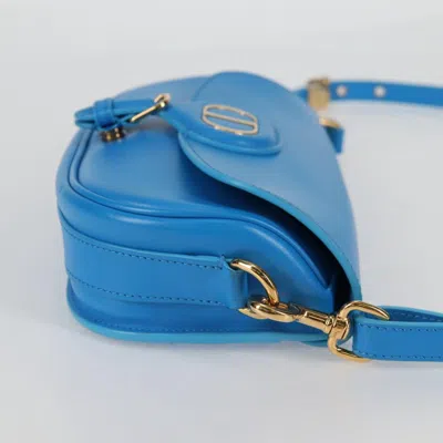 Pre-owned Dior Bobby Medium Blue Leather Shoulder Bag ()