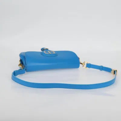 Pre-owned Dior Bobby Medium Blue Leather Shoulder Bag ()
