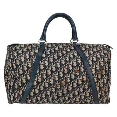 Pre-owned Dior Bowling Navy Canvas Travel Bag () In Blue