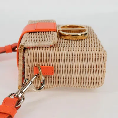 Pre-owned Dior Cd Beige Wicker Clutch Bag () In Sand
