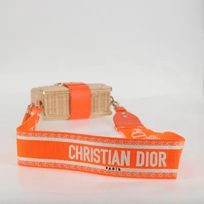 Pre-owned Dior Cd Beige Wicker Clutch Bag () In Sand