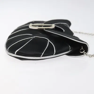 Pre-owned Dior D Black Silk Shoulder Bag ()