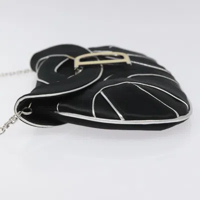 Pre-owned Dior D Black Silk Shoulder Bag ()