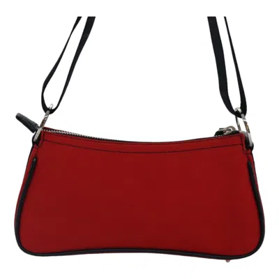 Pre-owned Dior Hardcore Red Silk Shoulder Bag ()