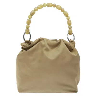 Pre-owned Dior Maris Pearl Beige Nylon Shoulder Bag () In Sand