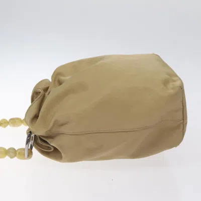 Pre-owned Dior Maris Pearl Beige Nylon Shoulder Bag () In Sand
