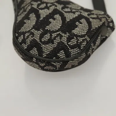 Pre-owned Dior Saddle Black Canvas Wallet  ()