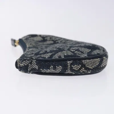 Pre-owned Dior Saddle Navy Canvas Wallet  () In Blue