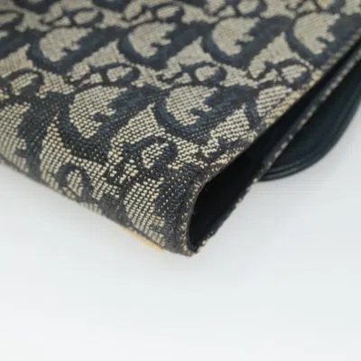 Pre-owned Dior Saddle Navy Canvas Wallet  () In Blue