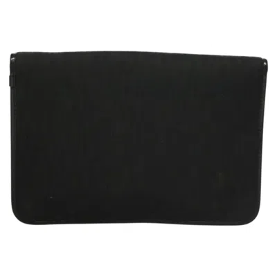 Pre-owned Dior Trotter Black Canvas Clutch Bag ()