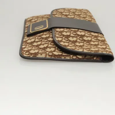 Pre-owned Dior Trotter Brown Canvas Clutch Bag ()