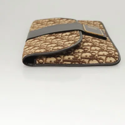 Pre-owned Dior Trotter Brown Canvas Clutch Bag ()
