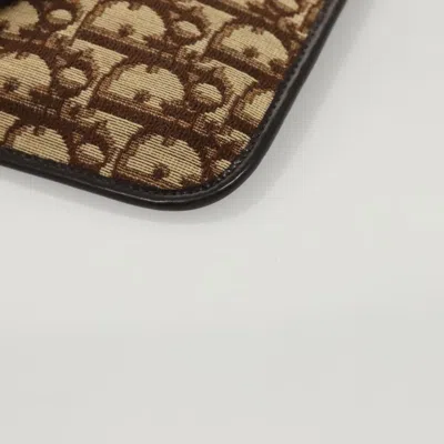 Pre-owned Dior Trotter Brown Canvas Clutch Bag ()
