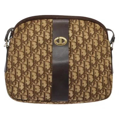 Pre-owned Dior Trotter Brown Canvas Shoulder Bag ()