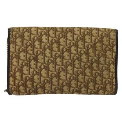 Pre-owned Dior Trotter Brown Canvas Shoulder Bag ()