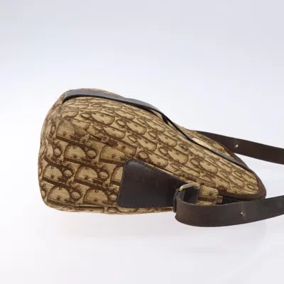 Pre-owned Dior Trotter Brown Canvas Shoulder Bag ()