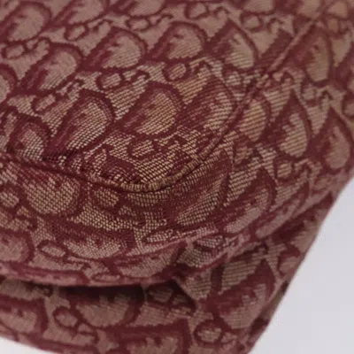 Pre-owned Dior Trotter Burgundy Canvas Tote Bag ()