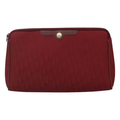 Pre-owned Dior Trotter Red Canvas Clutch Bag ()