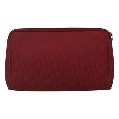 Pre-owned Dior Trotter Red Canvas Clutch Bag ()