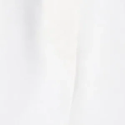 Kenneth Cole Satin High Rise Fly Front Double Pleated Wide Leg Pant In White