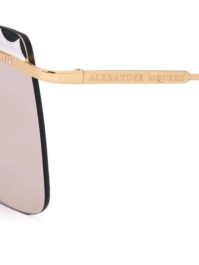 Shop Alexander Mcqueen Squared Cat Eye Sunglasses