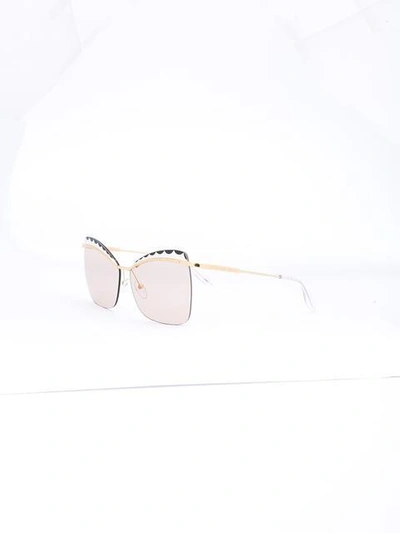 Shop Alexander Mcqueen Squared Cat Eye Sunglasses