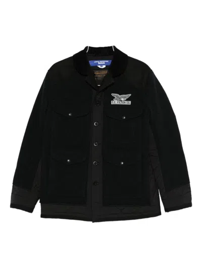 Junya Watanabe Tailored Jacket With Quilted Panels And Pockets In Black