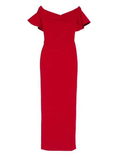 Solace London Cielo Maxi Dress In Red