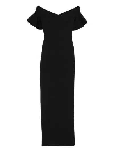 Solace London Cielo Maxi Dress In Black