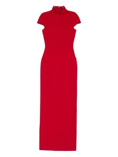 Solace London Lang Maxi Dress In Red