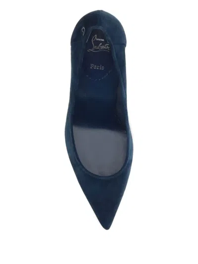 Christian Louboutin Chic Velvet Pointed Toe Pumps In Blue