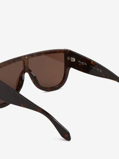 Alaïa Alaia Women Sunglasses Havana Mask In Brown