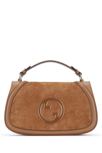 Gucci Medium Blondie Shoulder Bag With Chain Strap In Brown