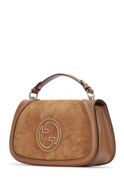 Gucci Medium Blondie Shoulder Bag With Chain Strap In Brown