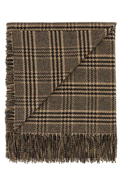 Saint Laurent Embroidered Silk Blend Scarf In Multi