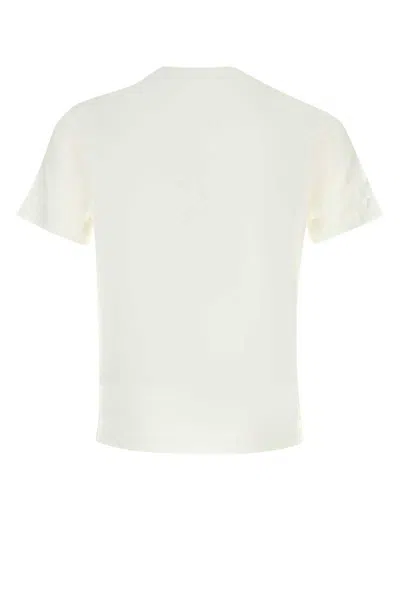 Prada Crew Neck Short Sleeve Fitted T-shirt In White