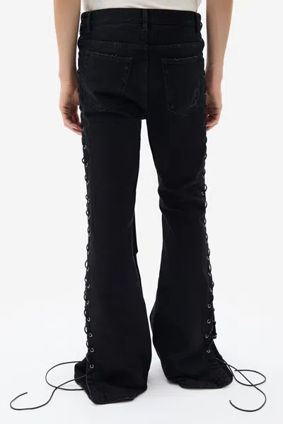 Ann Demeulemeester Tarik 5 Pockets Slim Fit Bootcut Trousers In Blue
