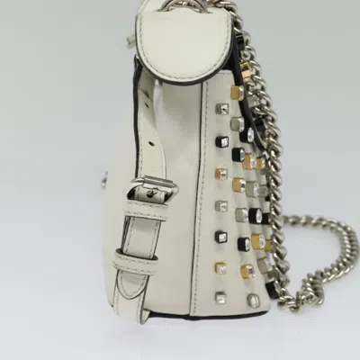 Pre-owned Fendi Back To School White Leather Shoulder Bag ()