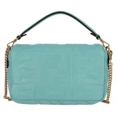 Pre-owned Fendi Baguette Blue Leather Shoulder Bag ()
