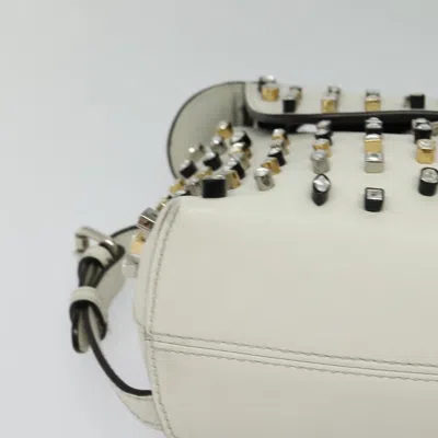 Pre-owned Fendi Back To School White Leather Shoulder Bag ()