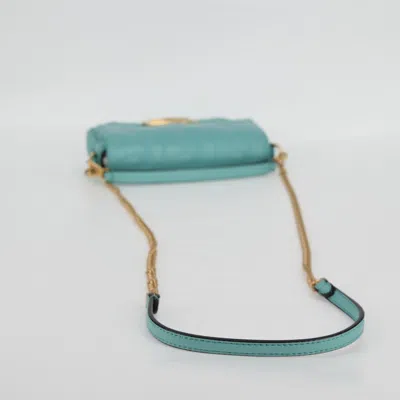 Pre-owned Fendi Baguette Blue Leather Shoulder Bag ()