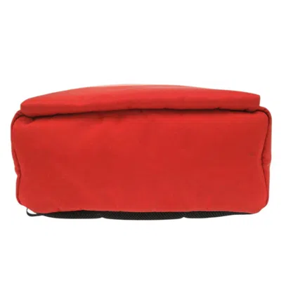 Pre-owned Fendi Black Red Color Nylon Leather Backpack () In Multi