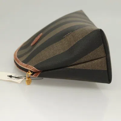 Pre-owned Fendi Brown Canvas Clutch Bag ()