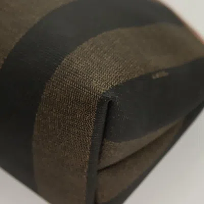 Pre-owned Fendi Brown Canvas Clutch Bag ()