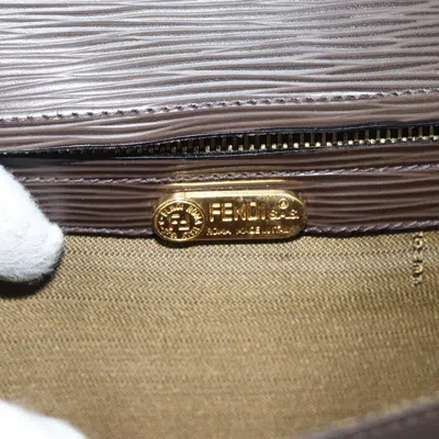 Pre-owned Fendi Brown Leather Clutch Bag ()